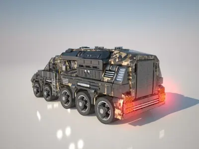 Large Truck Low-poly 3D model
