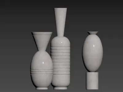 Set ceramic vases 3D model
