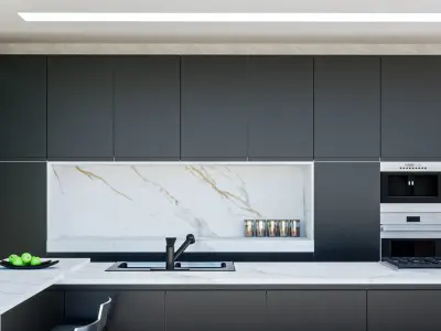 Modern Bali Bedroom Design  Low-poly 3D model