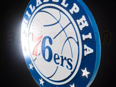 Philadelphia 7ers logo - Cinematic - 3D print 3D model