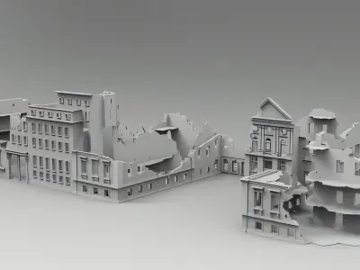 Buildings World War 2  3D print model