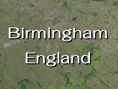 Birmingham England - city and urban 3D model