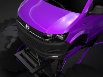 Monster Truck VW Transporter 3D model