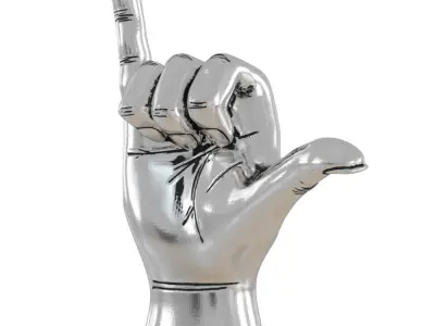 Hawaiian Hand Sign Figurine 3D model