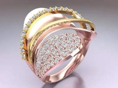 Diamond Ring - Womens Rings - N21154 3D print model