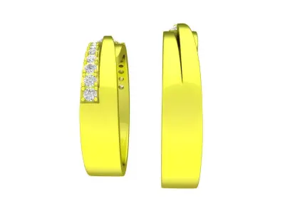 A7348 Luxury Korean Style Diamond Wedding Ring 3D Model 3D print model