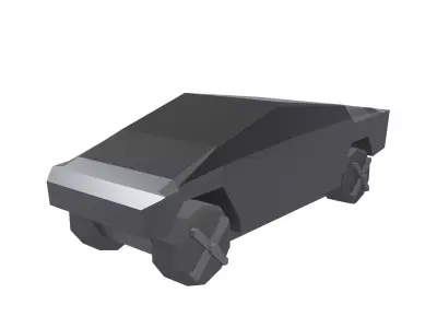 Low Poly Cyber Car v1 002 Low-poly 3D model