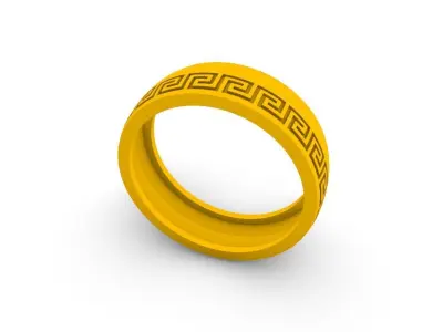 Mens Luxury Plain Ring  3D print model
