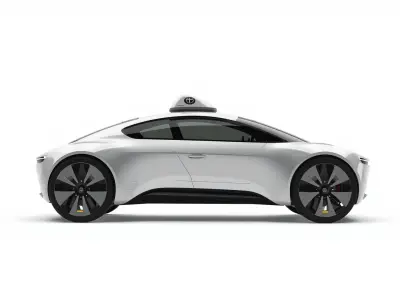 Futuristic Flying Taxi Concept Car Model Low-poly 3D model