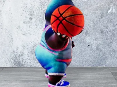 basketball monkey 3D print model