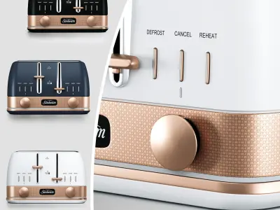 sunbeam classic bronze toaster 3D model