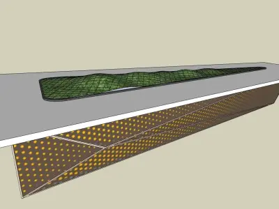 Modern display table for entertainment area 3D model