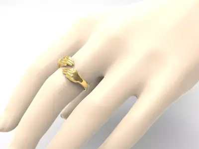 Hug hand ring new design 3D print model