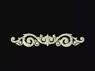 Central decor ornament for furniture 3D model 596