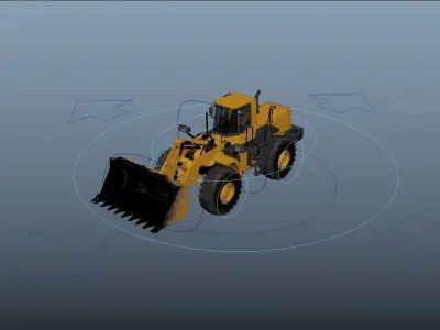 Wheel Loader 3D Model Low-poly 3D model