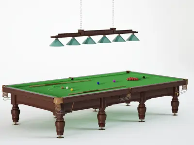 Snooker billiard table 3D model
