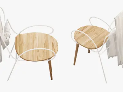 Sylph Chair by Atelier Deshaus 3 options 3D model