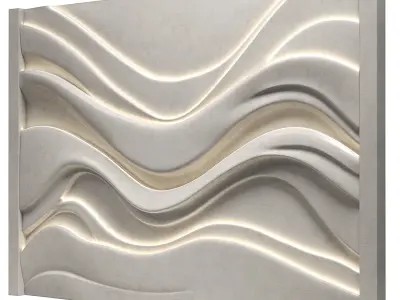 Decorativ panel wave 28 3D model
