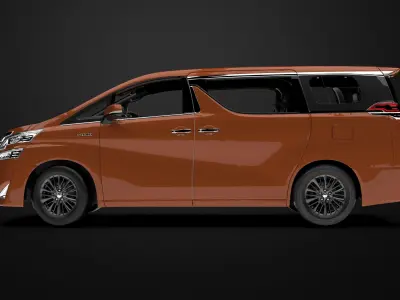 Toyota Vellfire 2022 3d model Low-poly 3D model