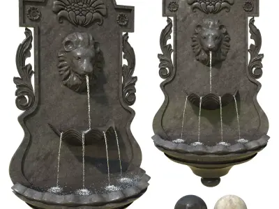 Classic Wall Fountain 04 3D model