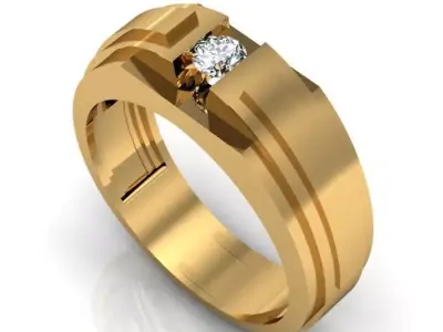 man ring 3D print model 2