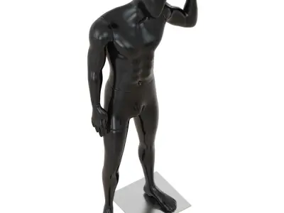 Black Male Mannequin Posing 63 3D model