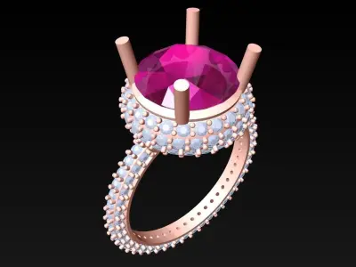 Diamond Ring - Womens Rings - G2N124 3D print model