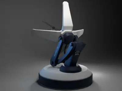 satellite 04 Low-poly 3D model