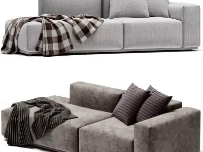 Todd Side Chaise Sofa 3D model