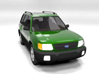 SUBARU FORESTER 2001 LOWPOLY Low-poly 3D model