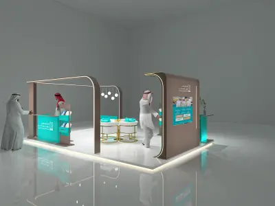 booth 6x4 open side  3D model