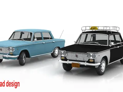 zastava fiat 1300 1965 3d model  3D model