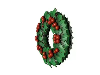 Christmas Wreath 3D Printable Decoration 3D print model buy
