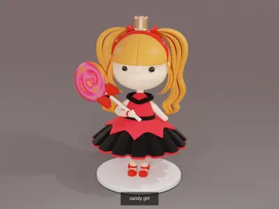 girls witch 3D Model Collection