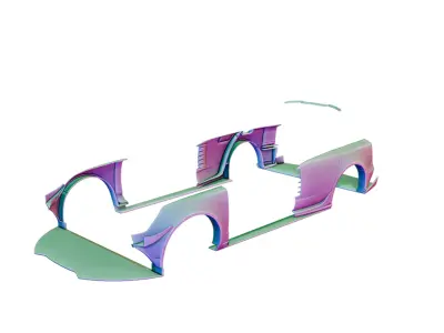 Audi RS6 Avant 2015 Widebody Kit - 3D Printable 3D print model