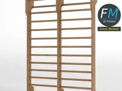 Double Swedish ladder 3D model