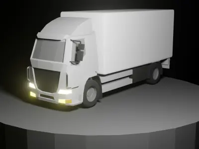 Low poly autovehicles truck Free 3D model