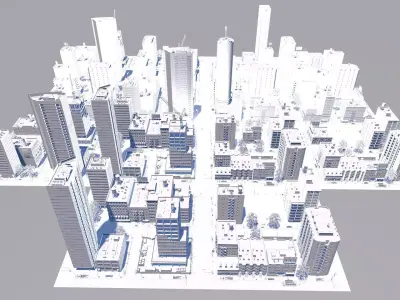 Buildings City building industrial park commercial housing 3D model V19