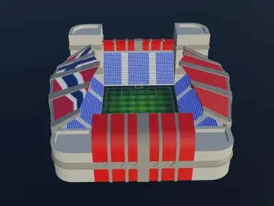 Football Stadium - Norway Low-poly 3D model