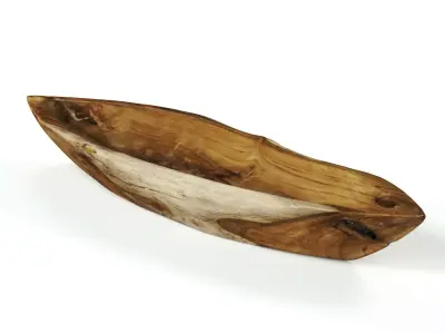 POLYPASTA - wooden bowl ship - teak 3D model