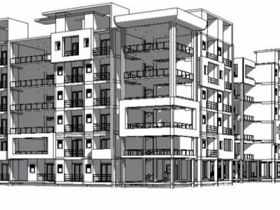 residential complex complete project revit 3D model