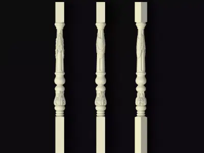 antique baluster 3D model shop