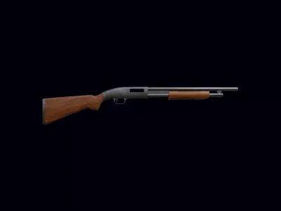 Pump-Action Shotgun 3D model