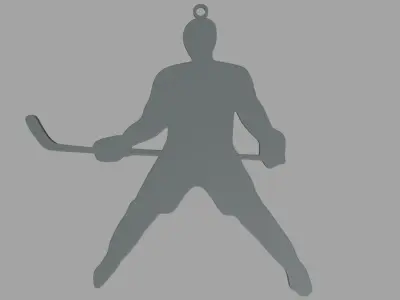 Hockey Key Ring Chain 01 Low-poly 3D model