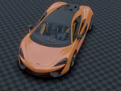 McLaren 570s Low-poly 3D model