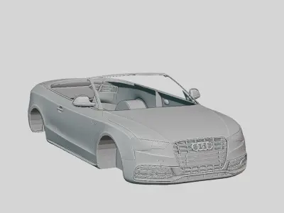 Audi S5 Cabriolet 2012 Printable Body  3D print model