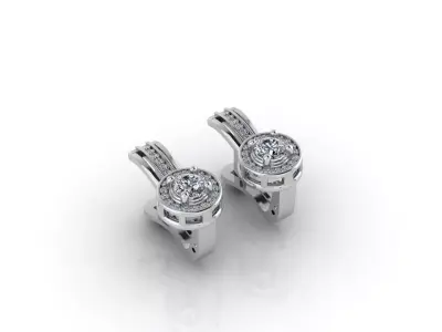 Women Earrings 3DM STL Womens Earring Renders 3D print models   3D print model 23