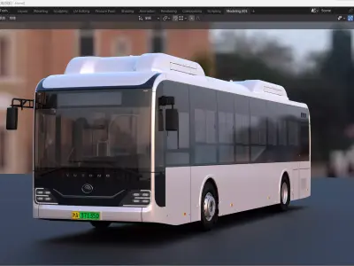 yutong E12 3dbus 3D 3D model