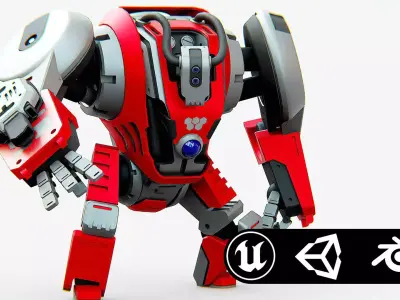 GORILLA BOT Rigged for Unreal Engine - Unity - MIXAMO  3D model