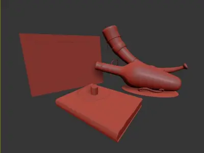 Vikings related decoration set 3D model